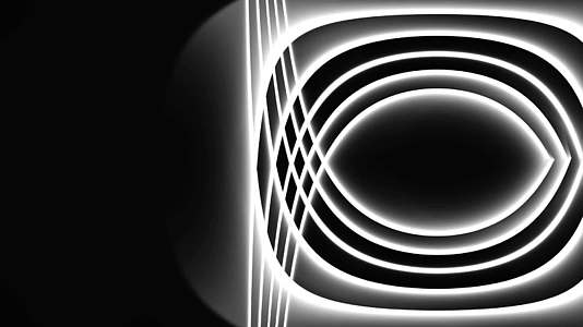 三个创意螺旋和波的黑白颜色移动视频的预览图