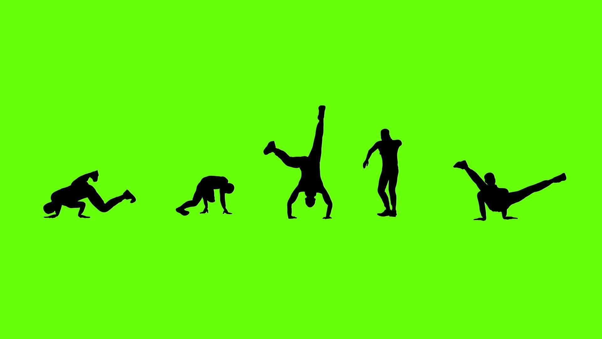 散舞队双影舞慢动作绿屏绿屏视频的预览图