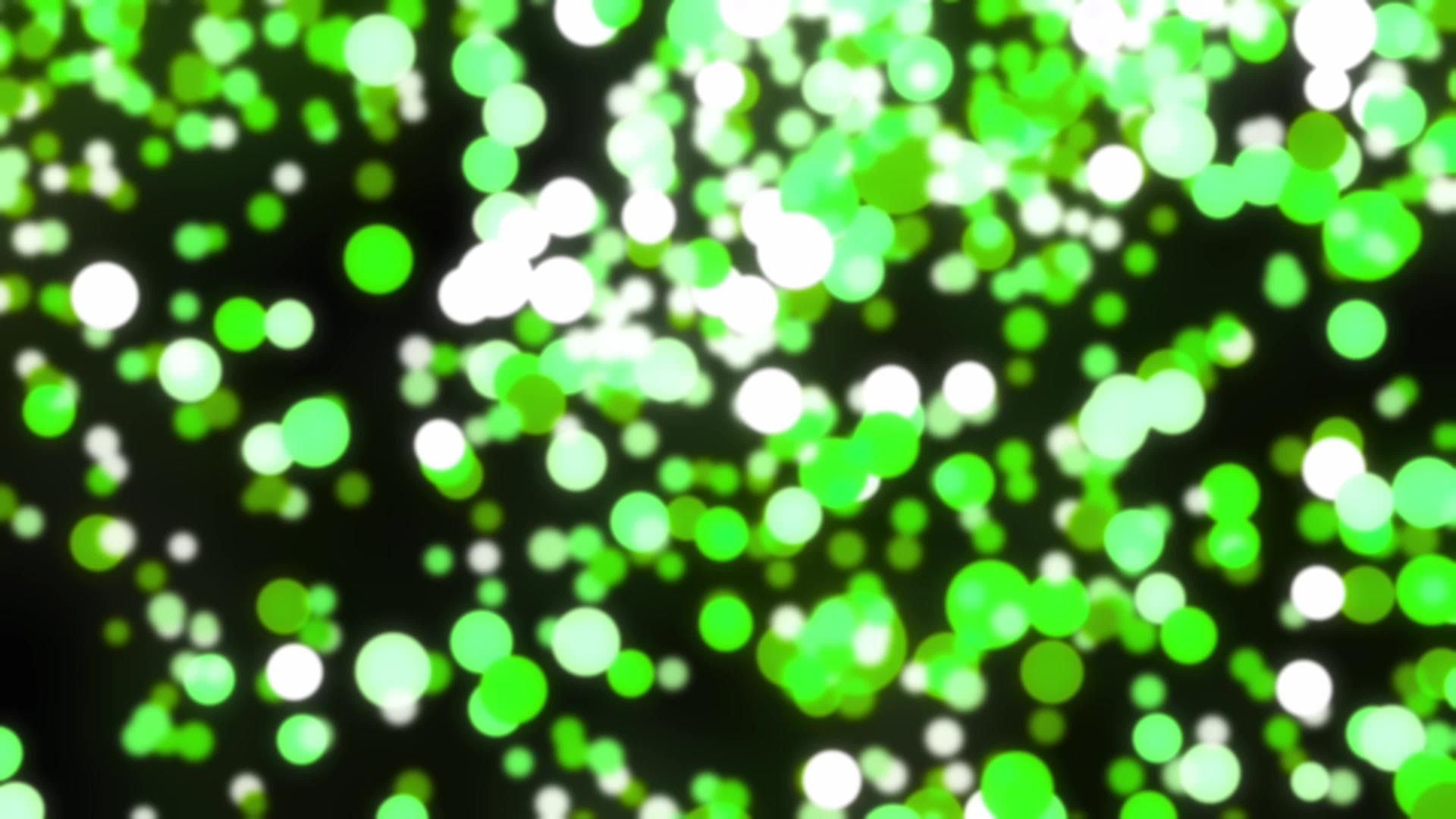 绿色抽象光亮粒子bokeh背景视频动画视频的预览图