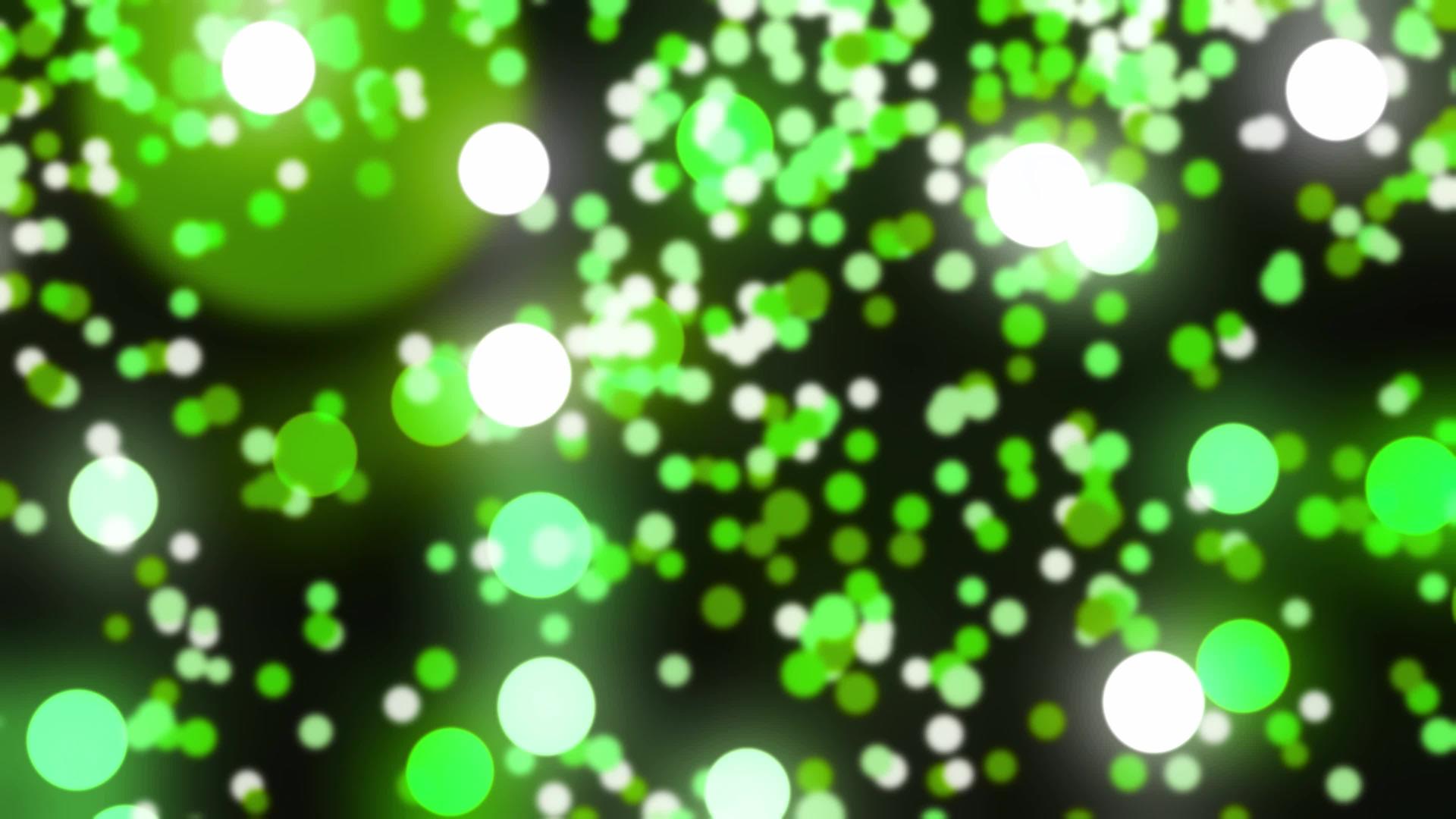 绿色抽象光明颗粒bokeh背景视频动画视频的预览图
