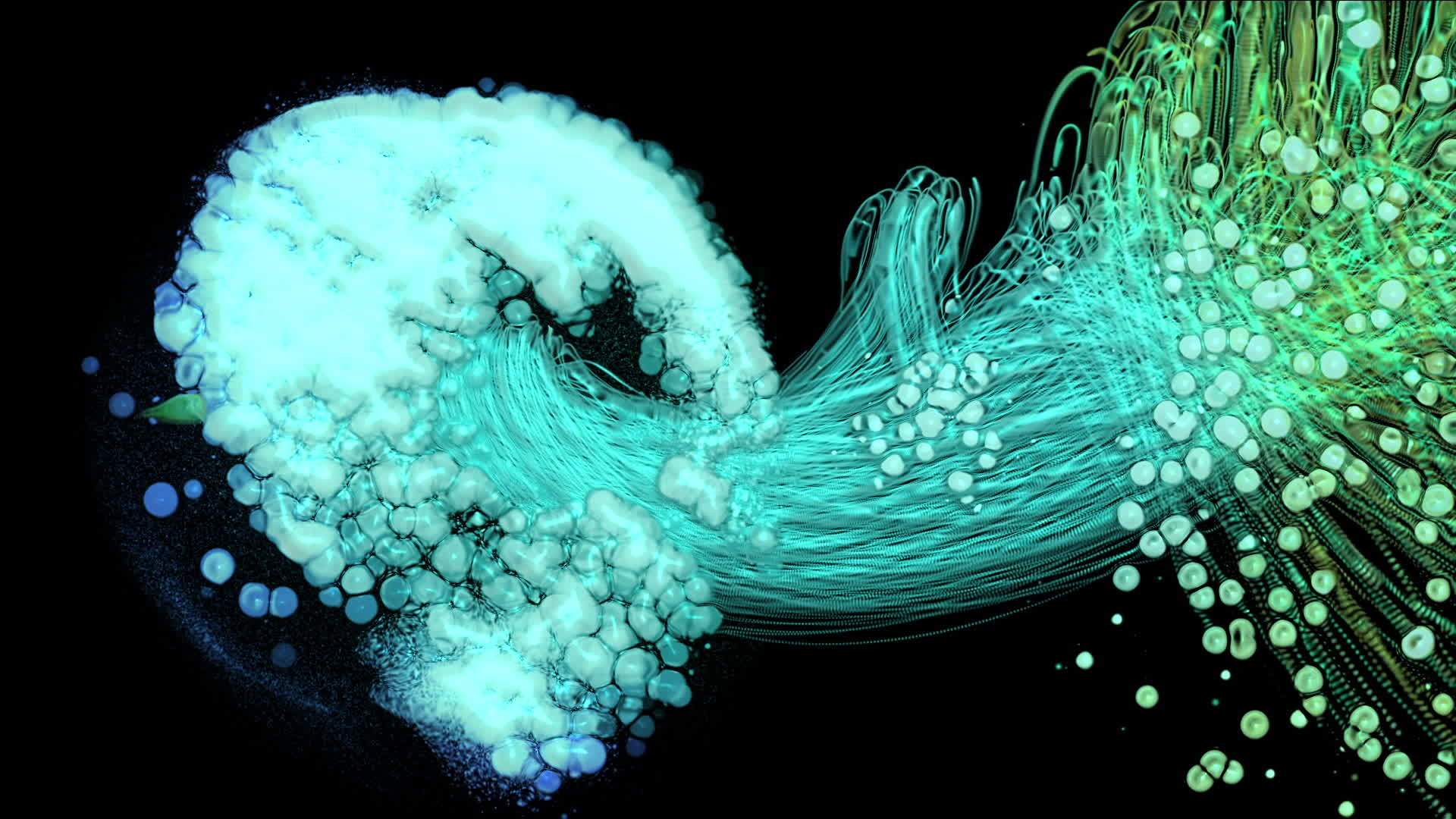 3d扭曲粒子字符背景视频的预览图
