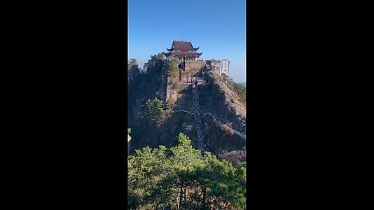 安徽著名旅游景点九华山风景区天台寺竖版视频合集视频的预览图