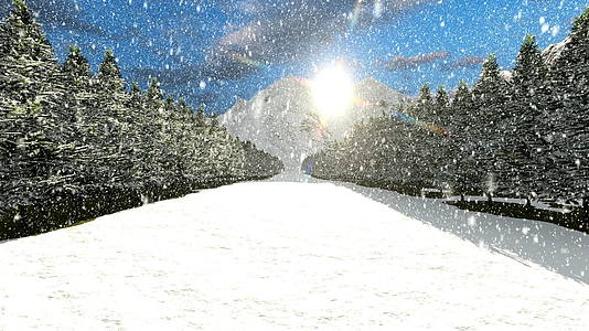 雪山在美丽的白天视频的预览图