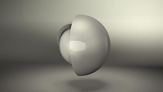 白半球3D投影的旋转视频的预览图