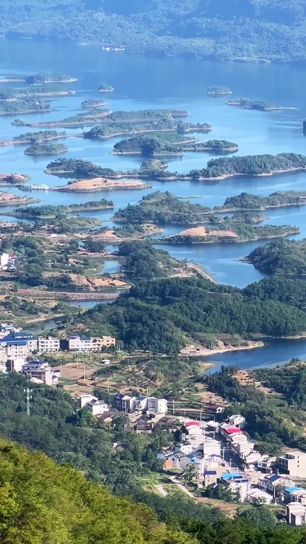 湖北省4A级景区仙岛湖生态环境小岛旅游度假素材视频的预览图
