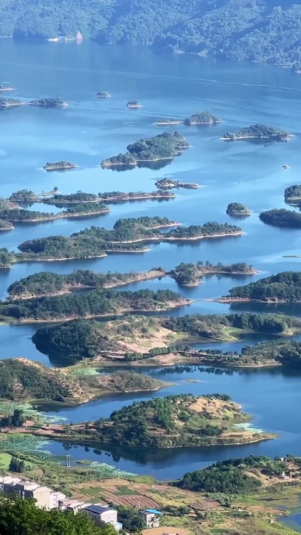 湖北省4A级景区仙岛湖生态环境小岛旅游度假素材视频的预览图