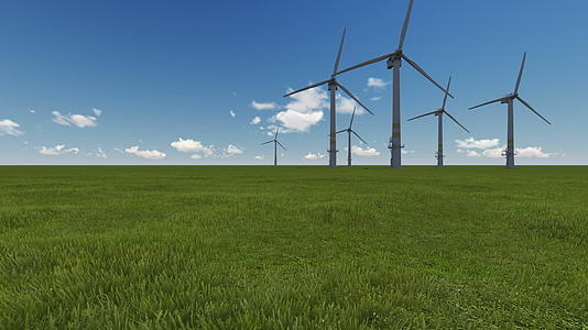 实地风车发电机3d动画视频的预览图