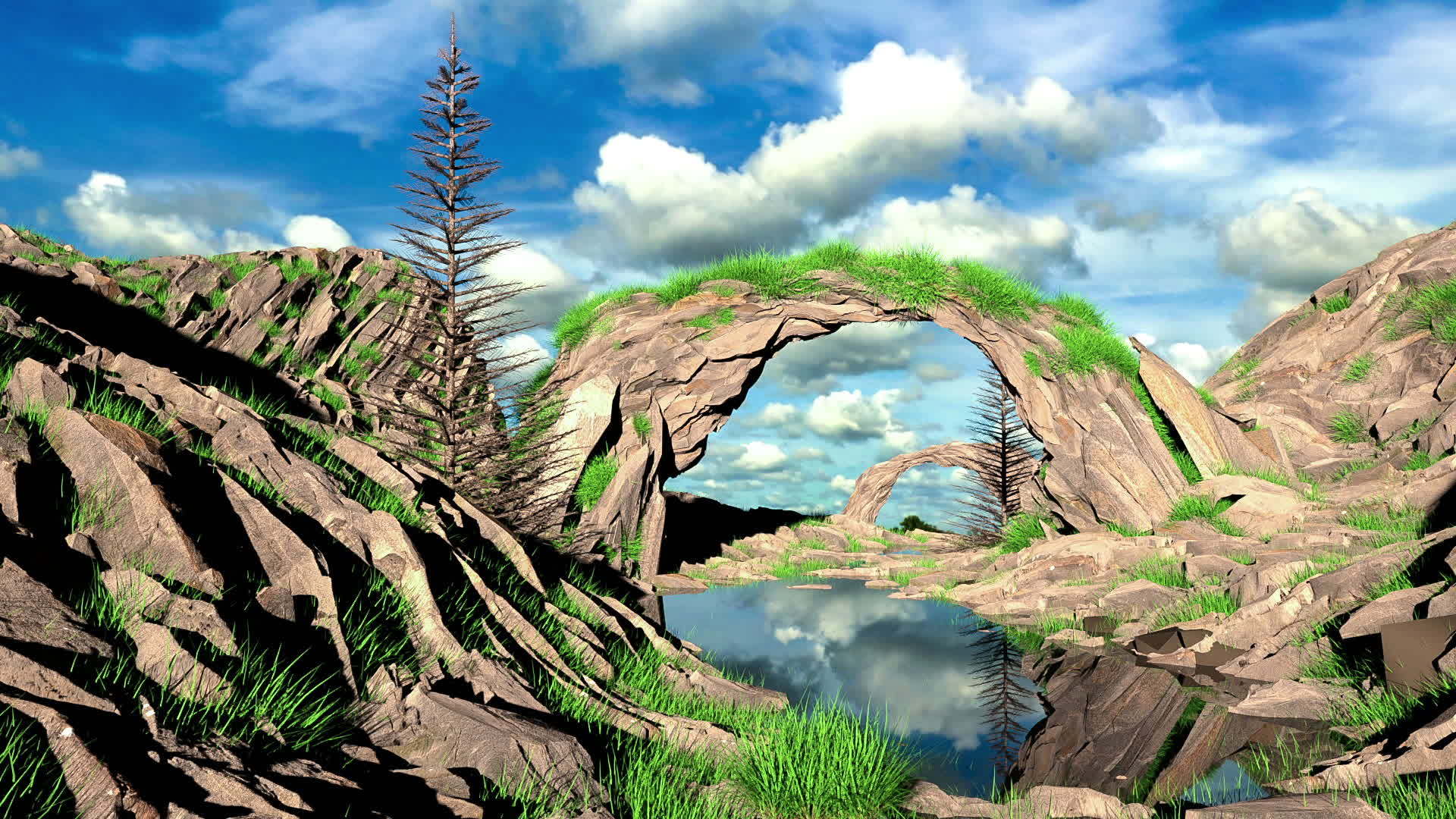 石拱的野外景观构成视频的预览图