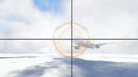 飞机在云上飞行的动画视频的预览图