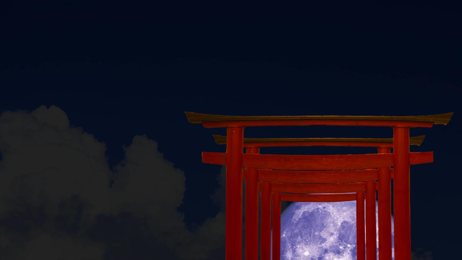 超级月亮在夜空休眠曲中重现1视频的预览图