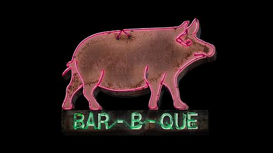 闪闪发光bbq猪标志视频的预览图
