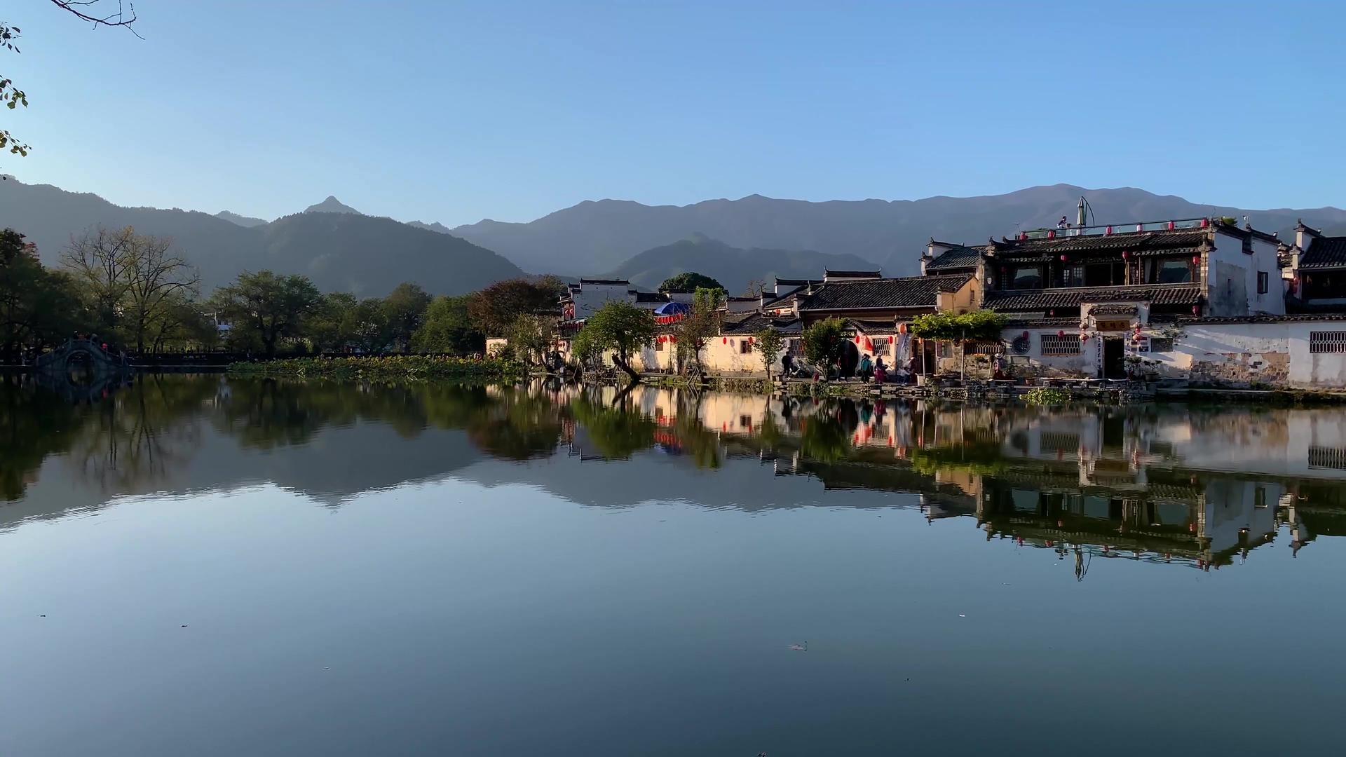 安徽宏村风景区南湖视频合集视频的预览图