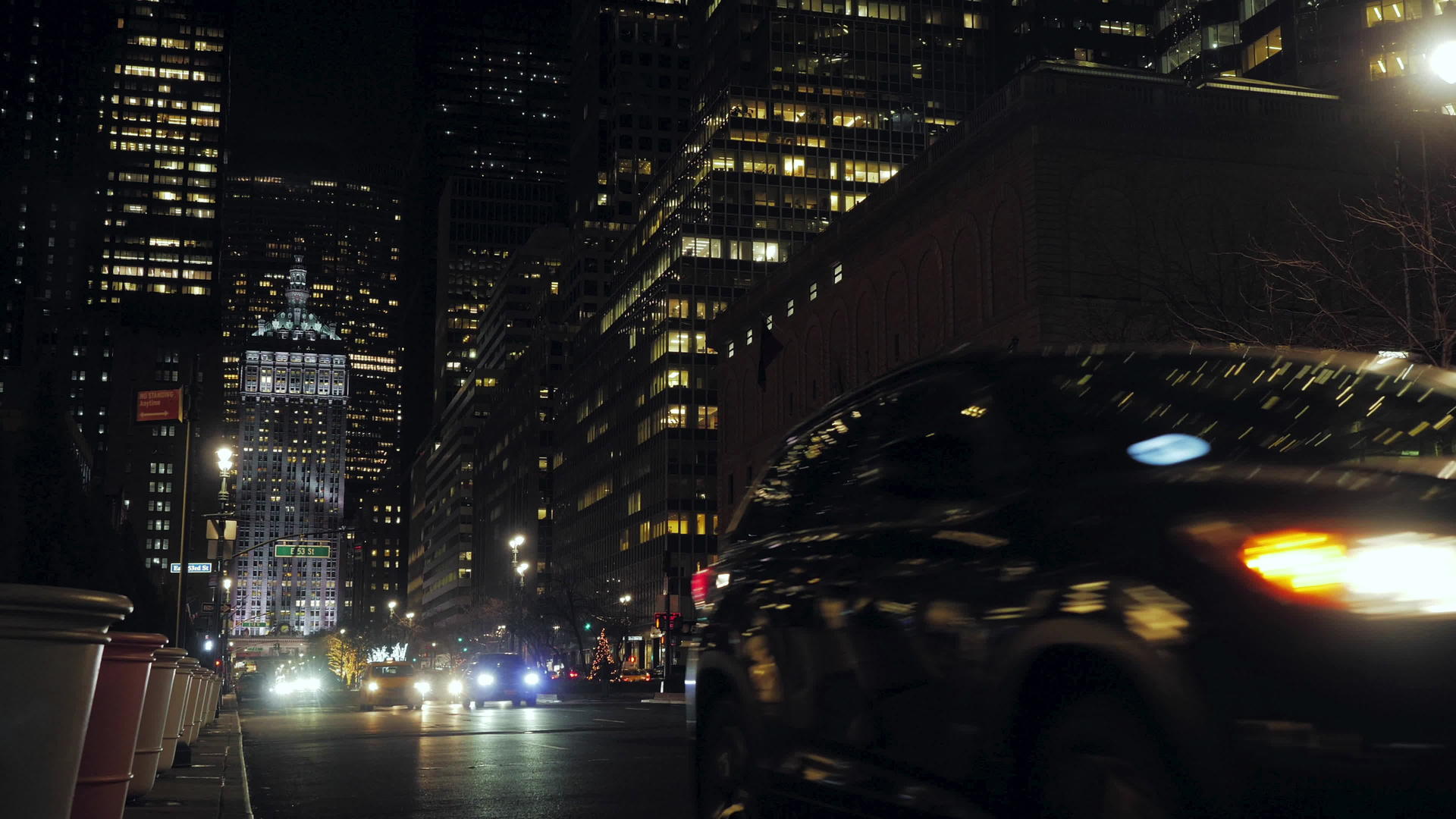 晚上开车去纽约旅行视频的预览图