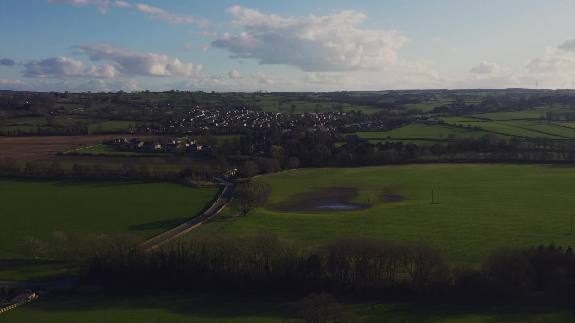 Nidderdale农村无人机视频视频的预览图