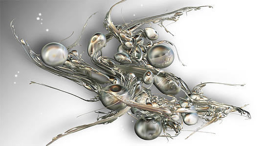 银球以优雅的抽象装饰旋转视频的预览图