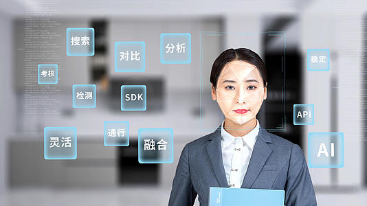 智能AI人脸识别AE模板视频的预览图