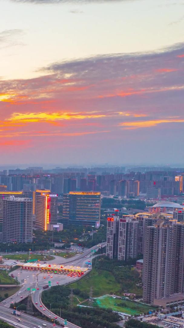 延时亮灯的Xi安高新区cbd航拍视频的预览图
