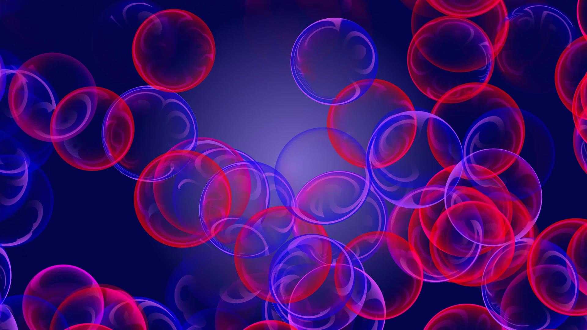 4k颜色透明气泡或球体背景质量Uhd五颜六色的肥皂泡视频的预览图