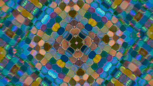 抽象多色混合马赛克背景千字镜视频的预览图