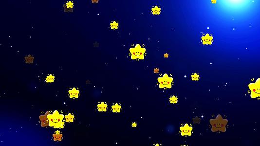 梦幻星空卡通儿童星星背景视频视频的预览图