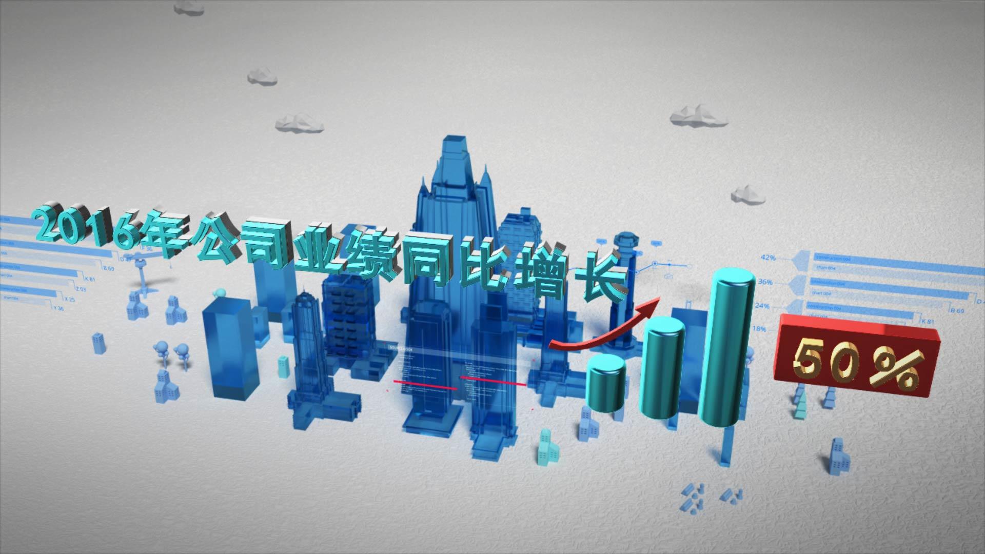 C4D城市空间企业事件数据视频的预览图