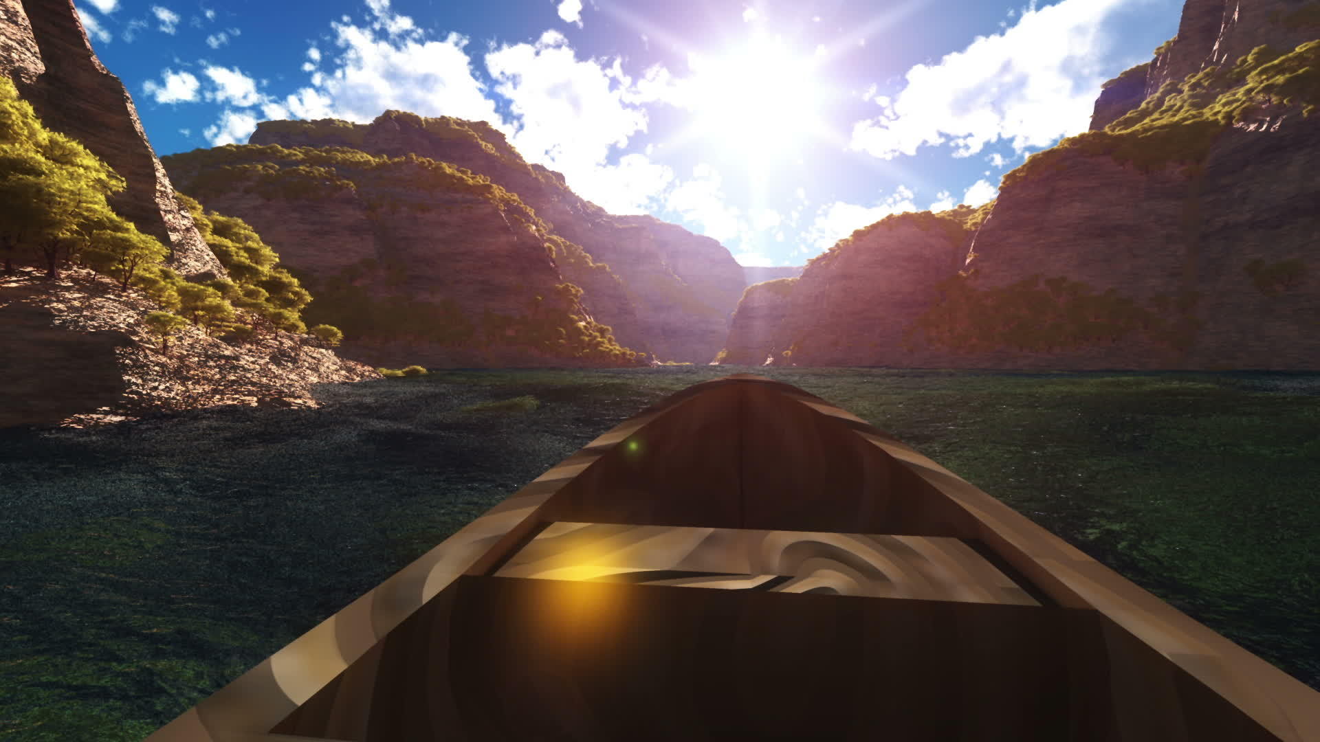 在峡谷中划船视频的预览图