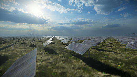 农场太阳能电池板视频的预览图