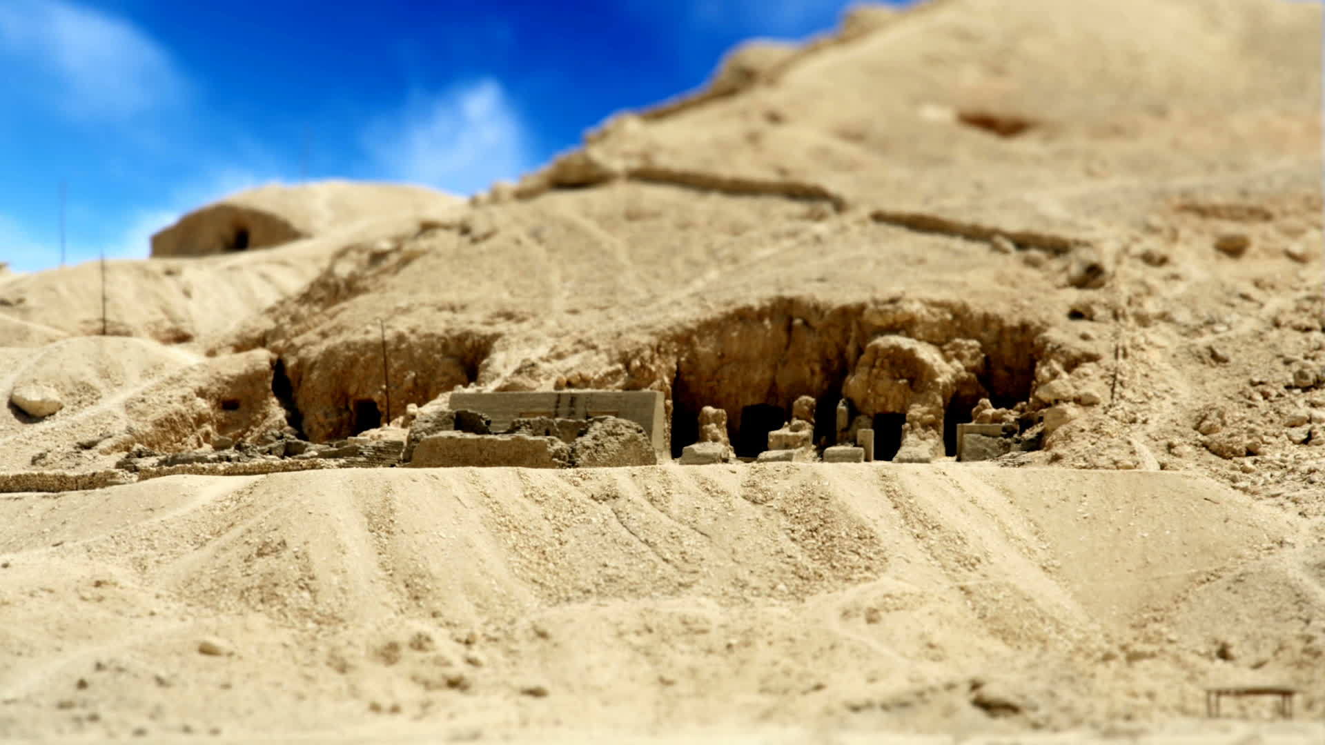 埃及沙漠晴天的坟墓视频的预览图