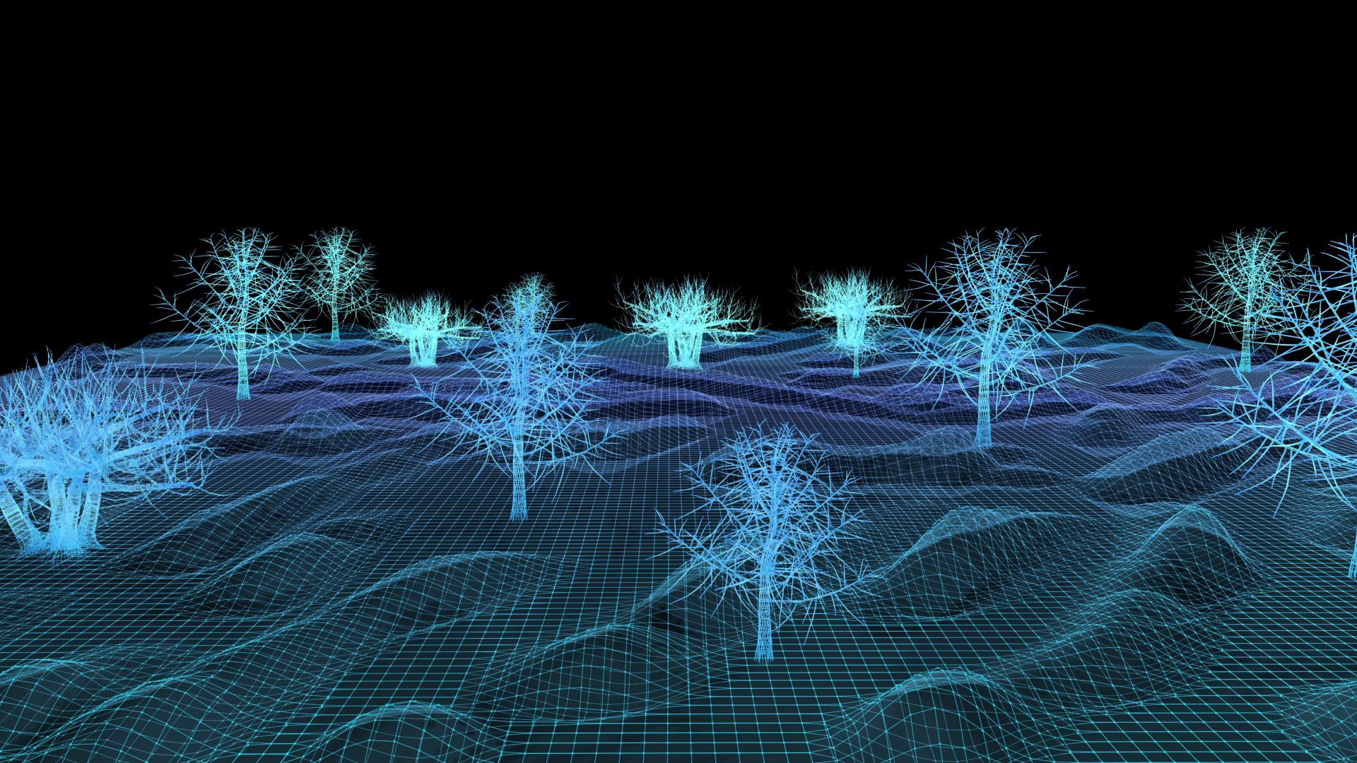 三维树光线粒子科技动画视频的预览图