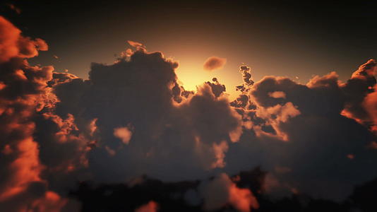 在日落的云上飞翔视频的预览图