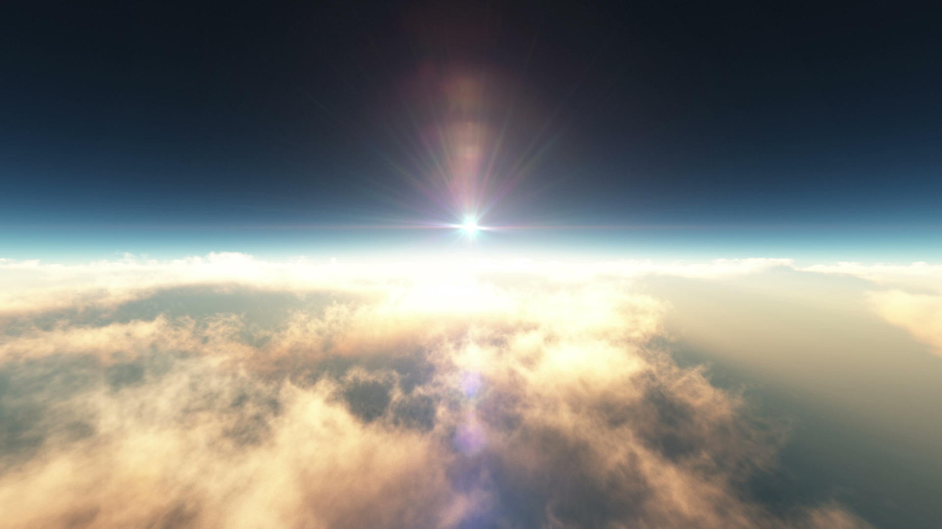 在日落的云上飞翔视频的预览图