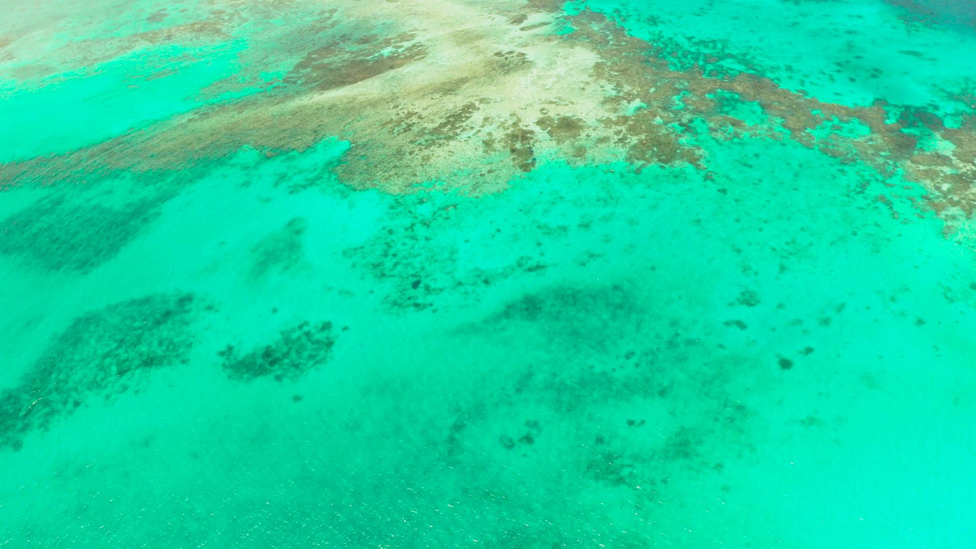 环礁湖透明的蓝色海水视频的预览图