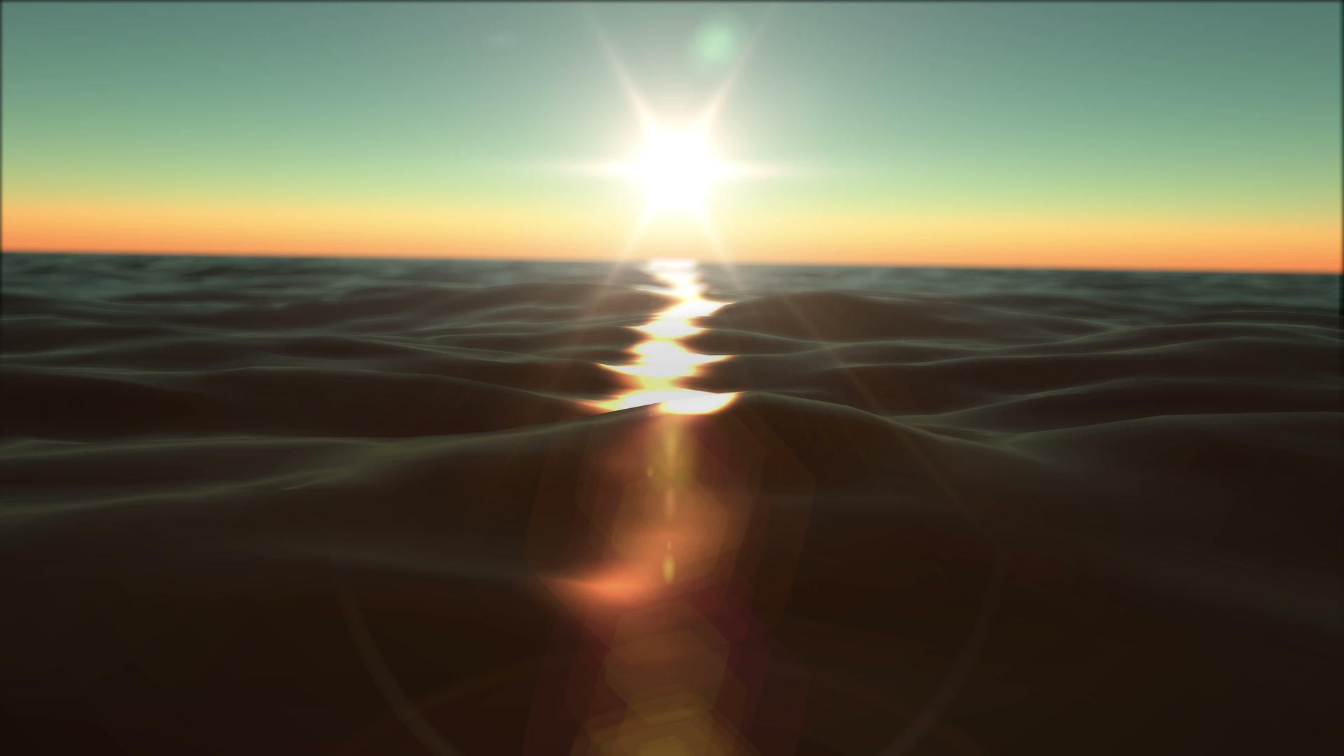 日落光海4k视频的预览图
