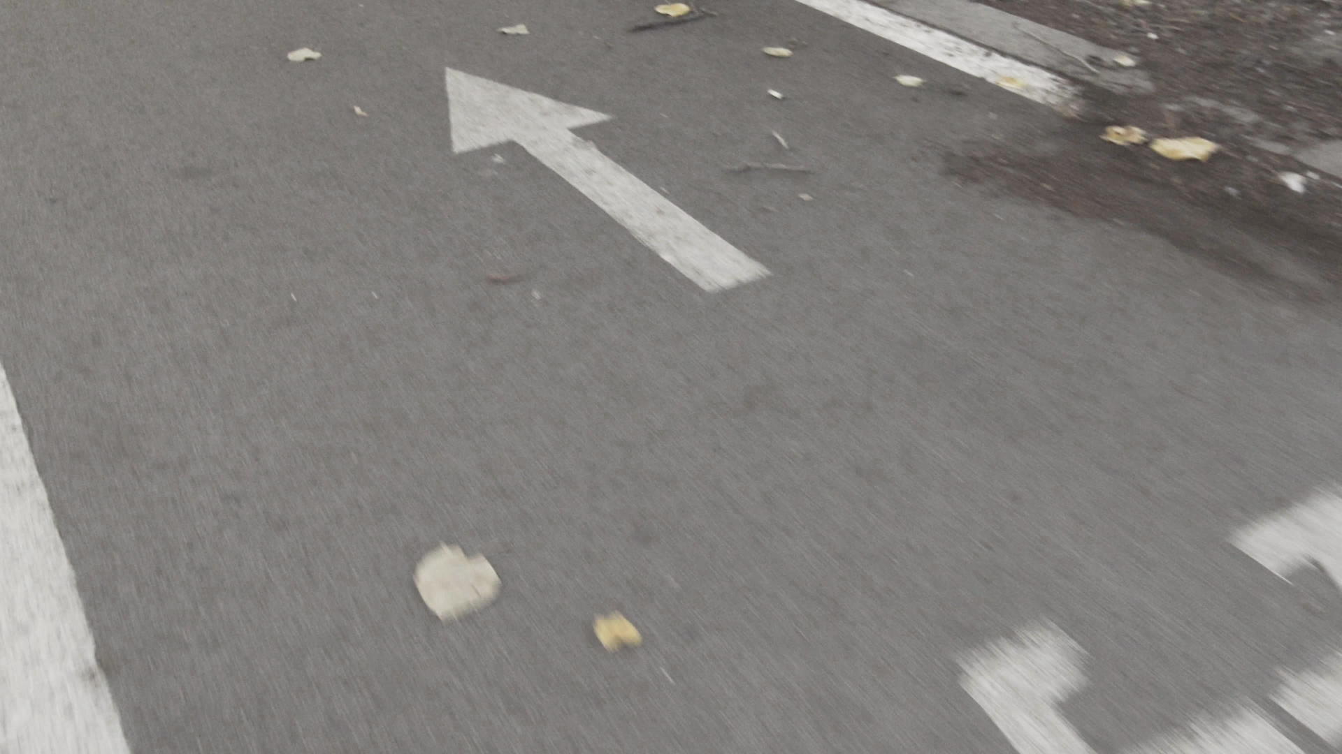 在自行车道上骑自行车在沥青路上画标志视频的预览图