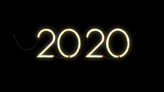 2021年节日期间闪烁的电线信号与黑色无缝环绕视频的预览图