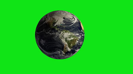 地球行星有动画时间折叠云绿屏彩色染色体视频的预览图