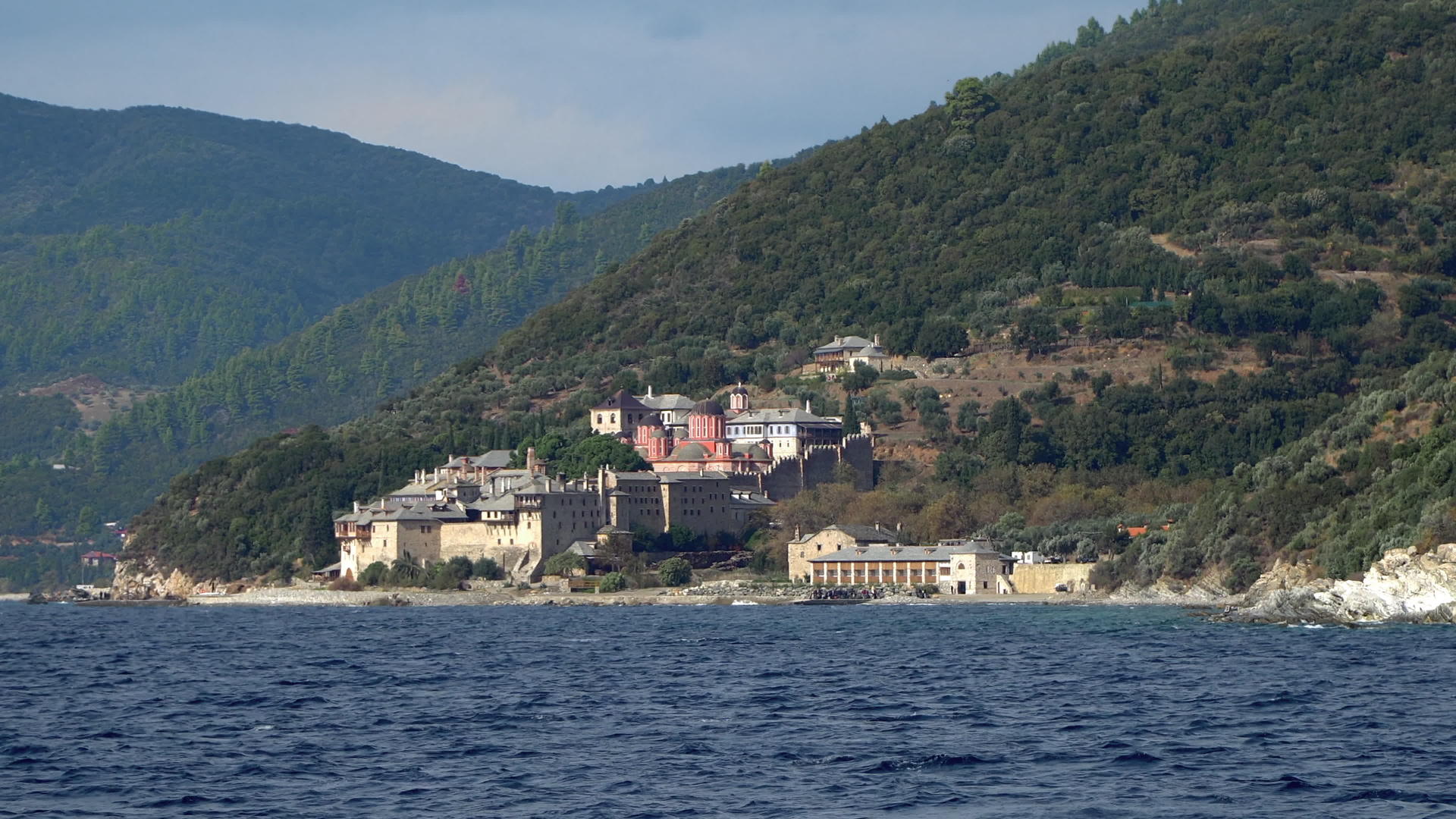 阿多斯山上的沙卡迪基格雷西位于圣山独立修道院视频的预览图