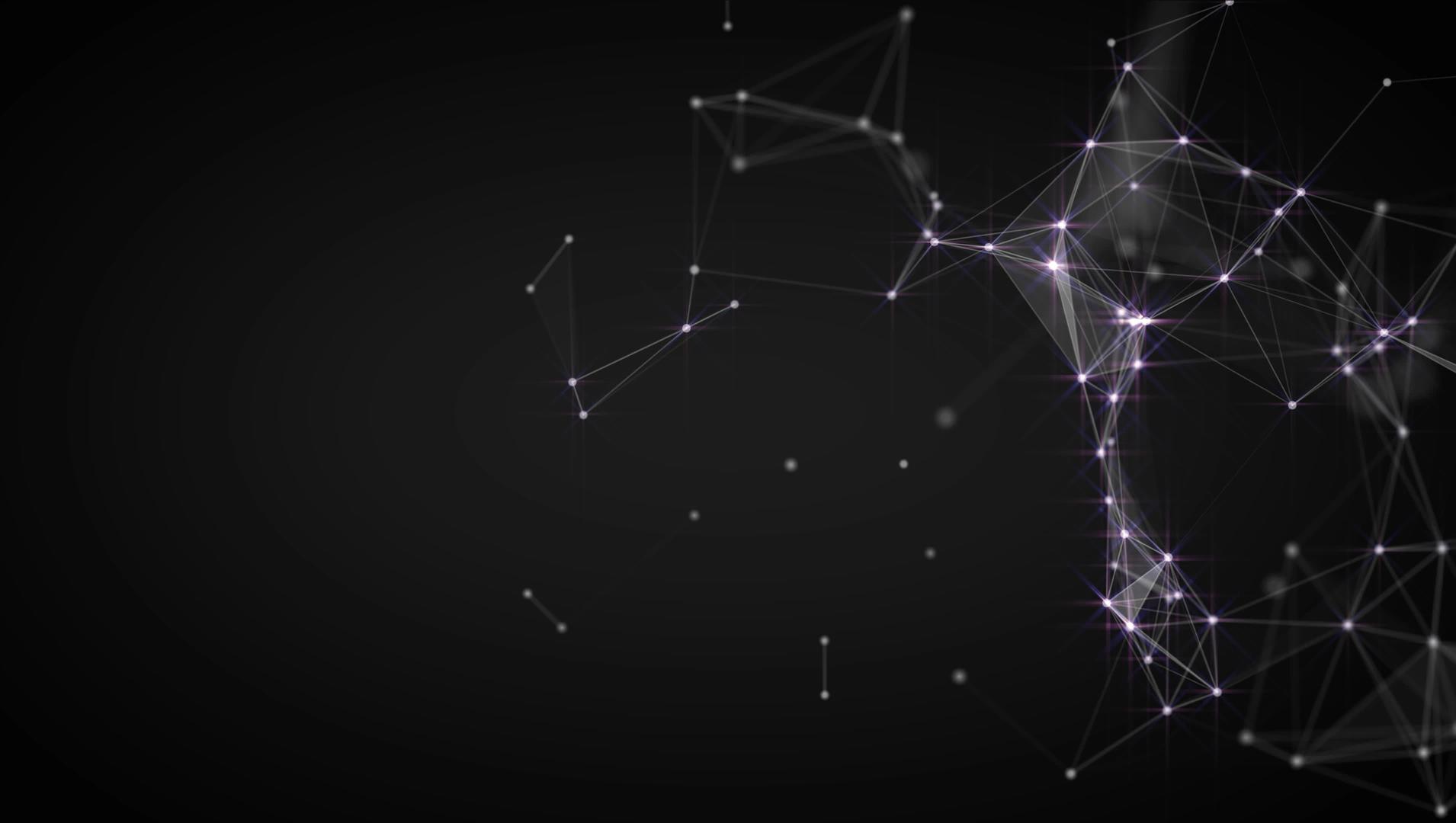抽象背景多边形分子技术将点和线连接在一起视频的预览图