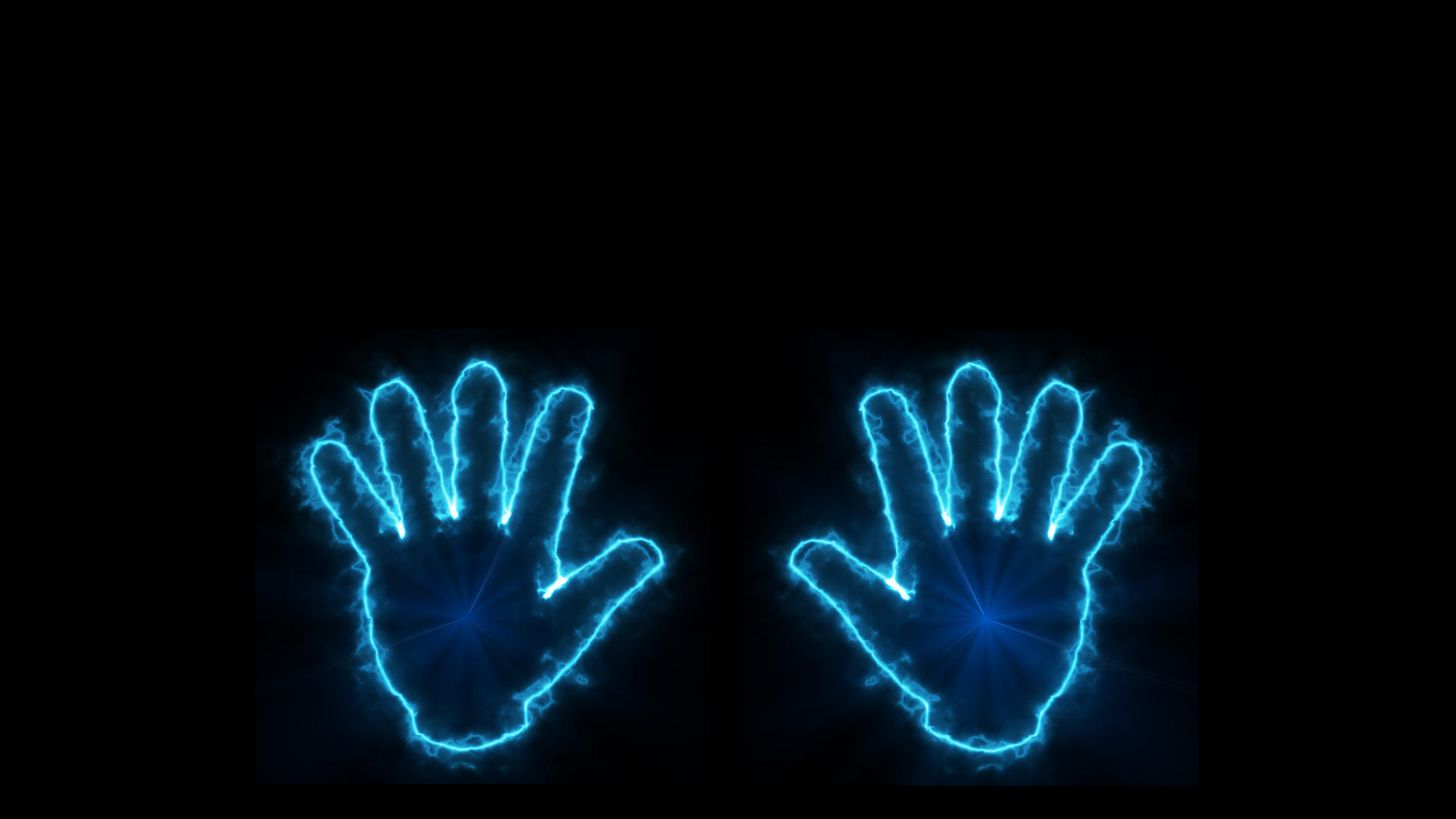 蓝色科技手掌变亮透明视频的预览图