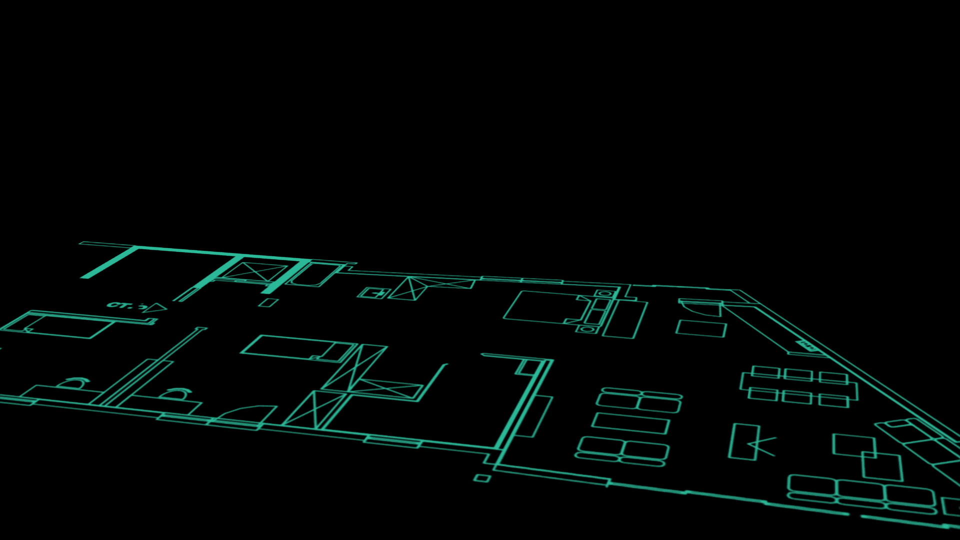 房屋规划蓝图和建筑框架模型视频的预览图
