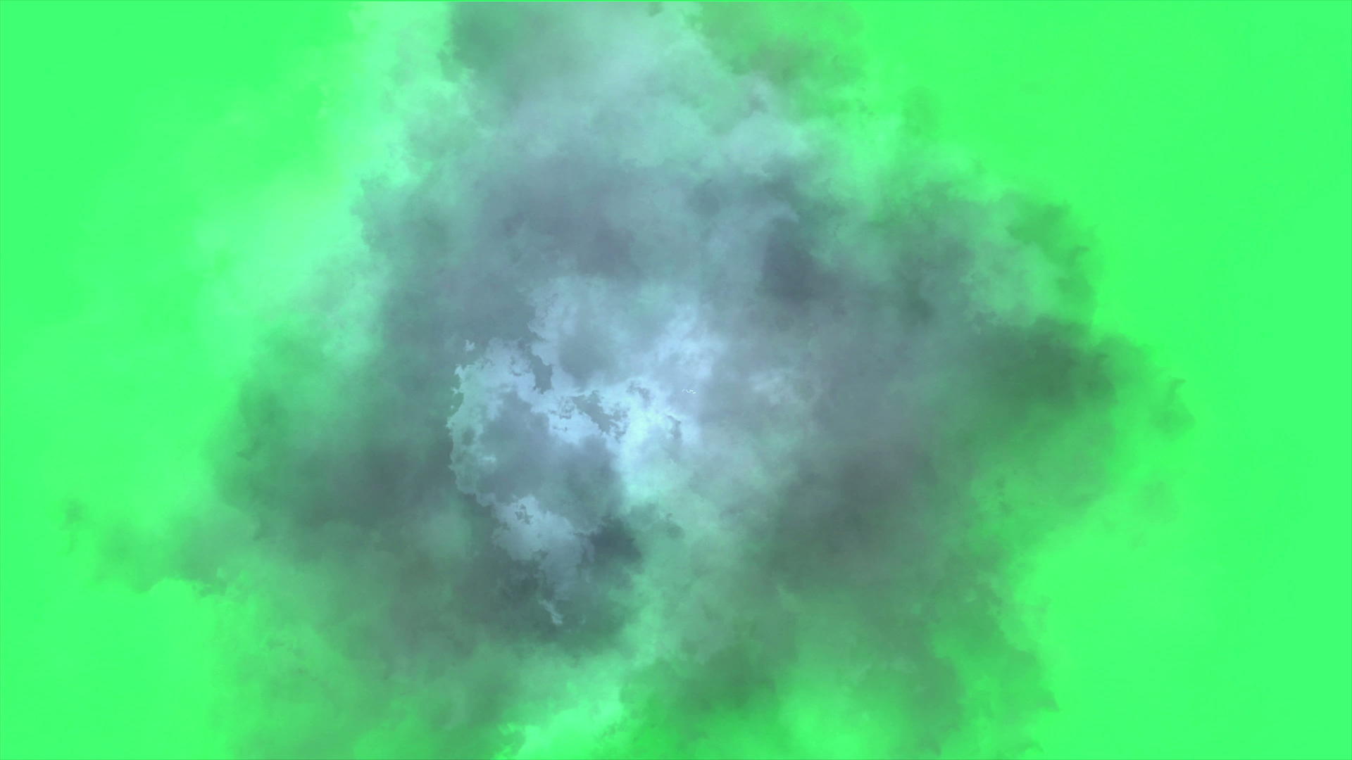 4k动画绿屏的云效应视频的预览图