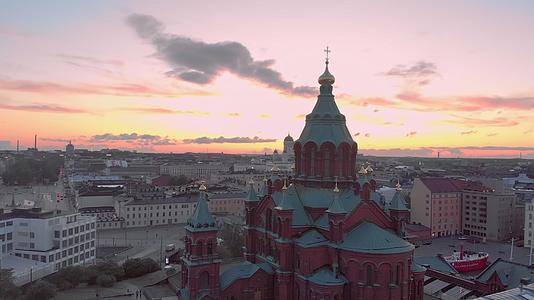 欧洲城市教堂风景视频的预览图