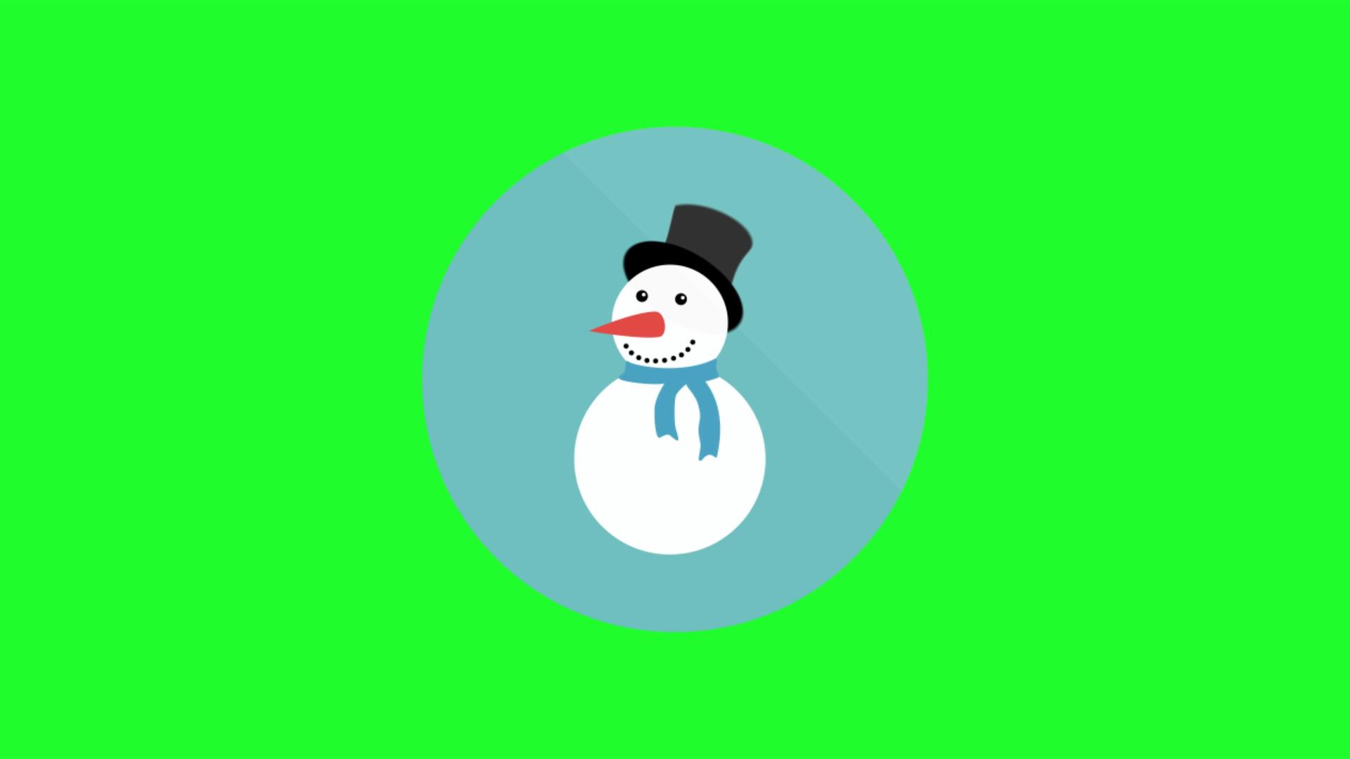 绿色屏幕圣诞图标雪人视频的预览图