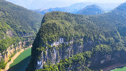 5A景区巫山小三峡滴翠峡航拍合集4K视频的预览图