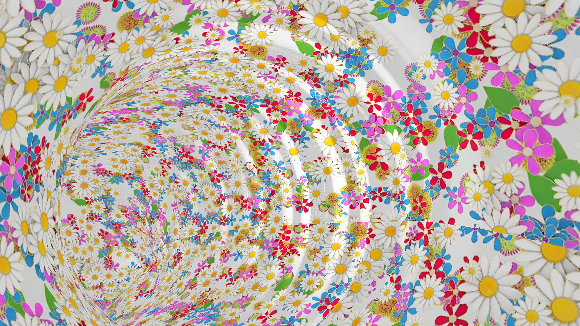 花朵漩涡隧道动画视频的预览图
