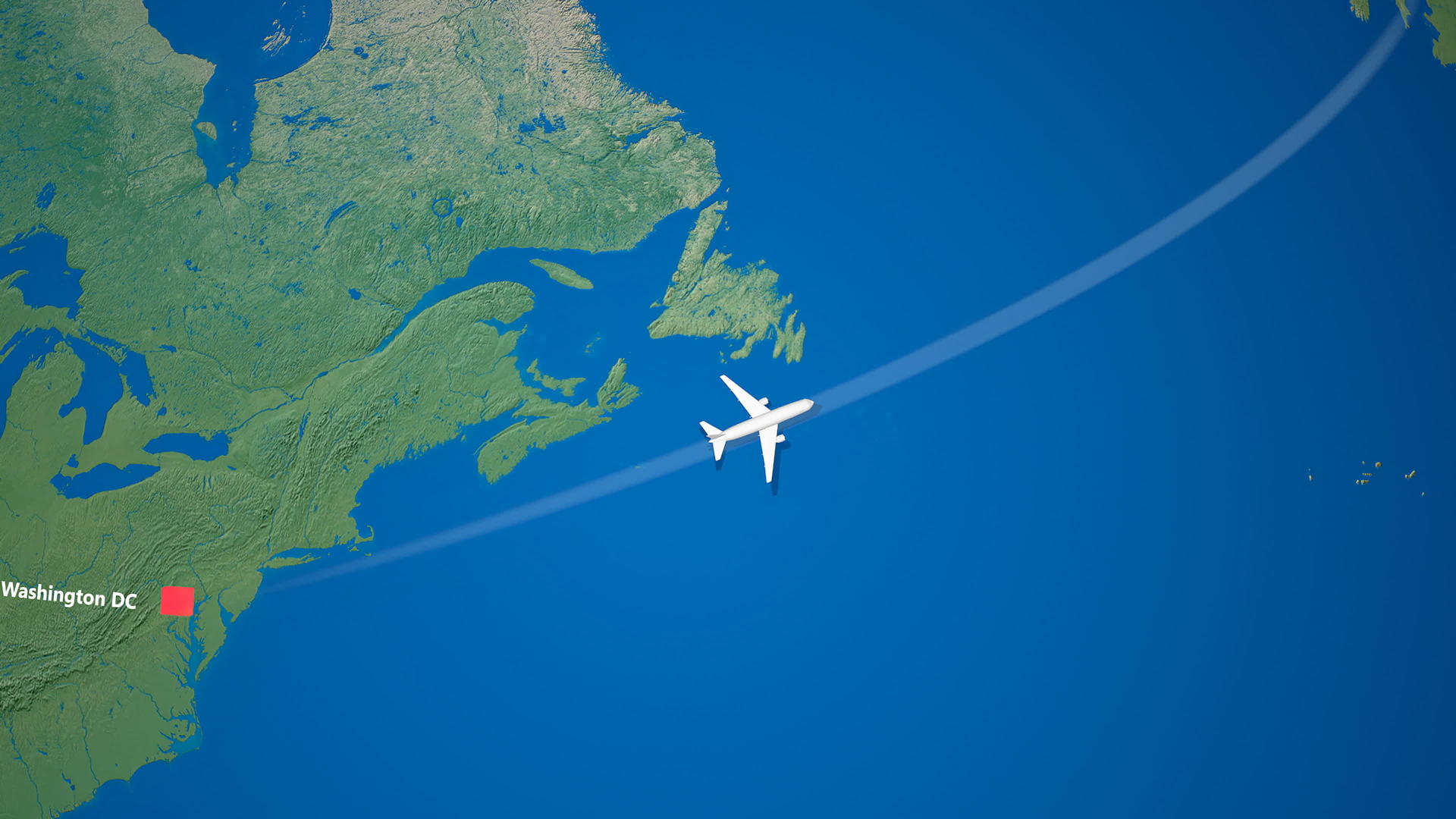 飞往美国联合王国的航班目的地是空中飞行视频的预览图