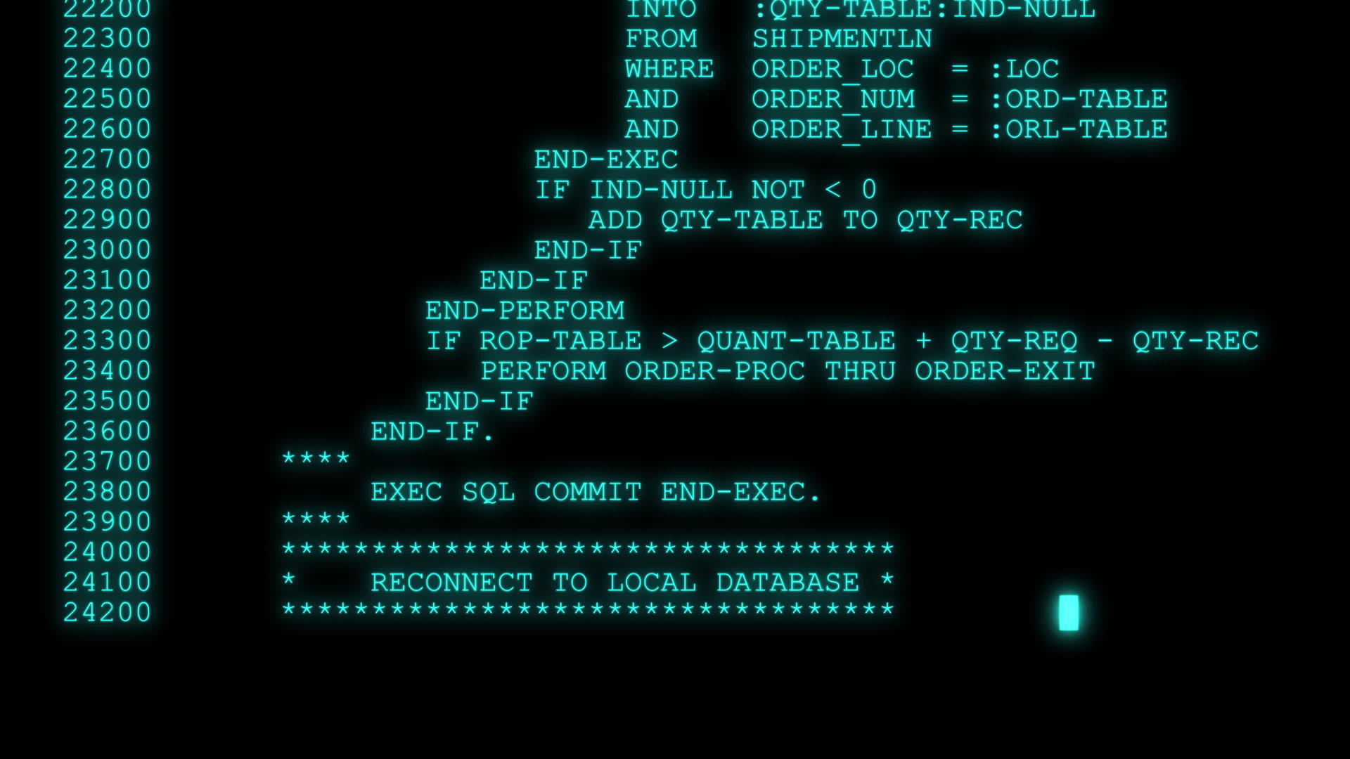 黑客代码在计算机屏幕终端运行视频的预览图