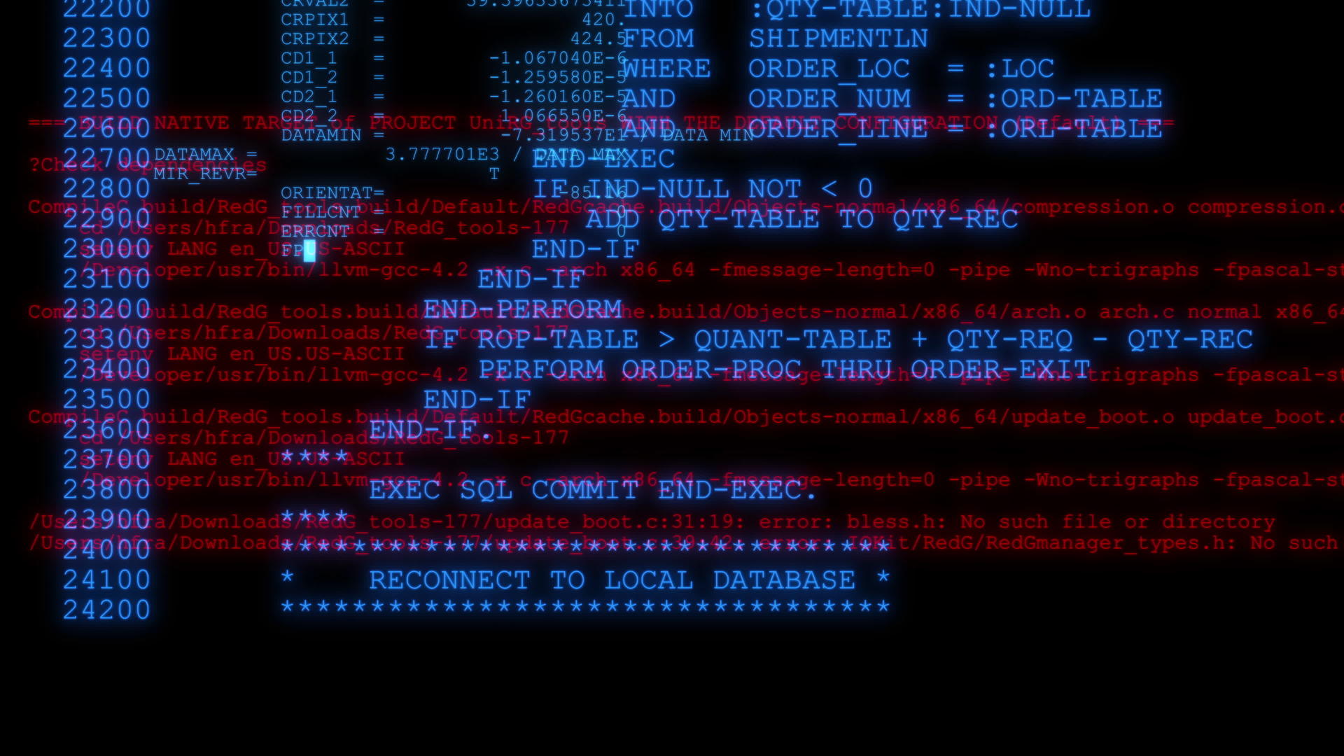 4k黑客代码在计算机屏幕终端运行视频的预览图