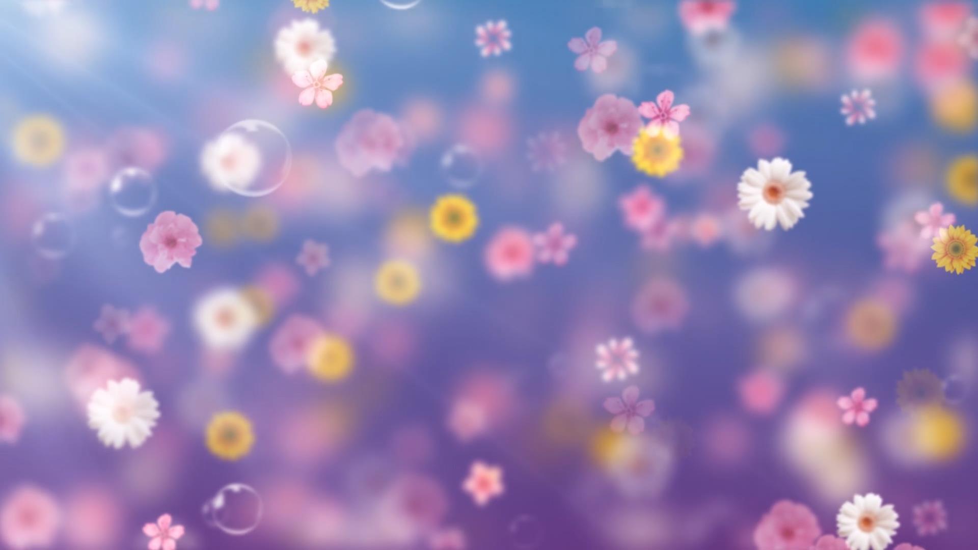 梦幻唯美花朵粒子光效背景视频元素视频的预览图