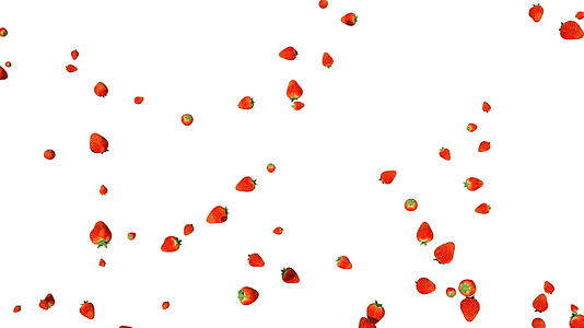 草莓以缓慢的动作飞向上方的视图视频的预览图